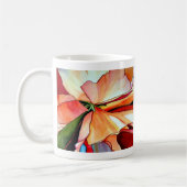 Rainbow Begonia flower waterverf originele kunst Koffiemok (Links)