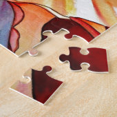 Rainbow Begonia flower waterverf originele kunst Legpuzzel (Zijkant)