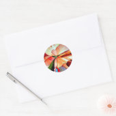 Rainbow Begonia flower waterverf originele kunst Ronde Sticker (Envelop)