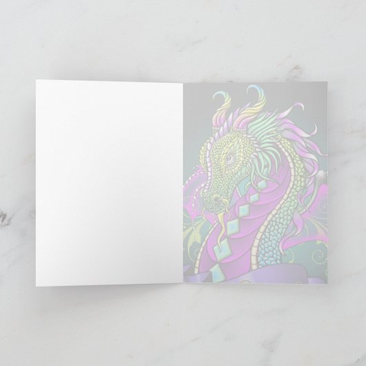 Rainbow Believe Dragon Art Card "Sonya" Kaart (Binnen)
