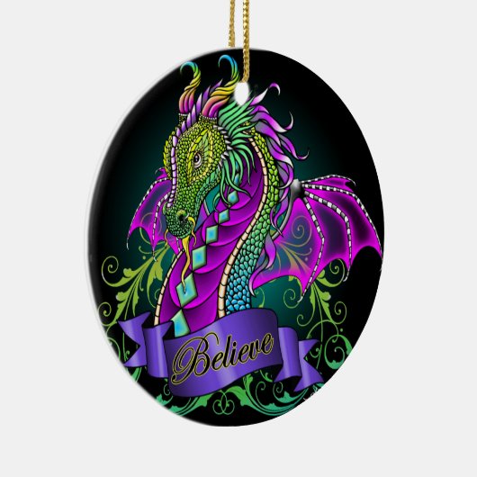 Rainbow Believe Dragon Art Ornament "Sonya" (Rechts)