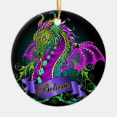 Rainbow Believe Dragon Art Ornament "Sonya" (Voorkant)