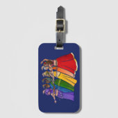 Rainbow Belly Dancer Art Belly Dance Troupe Bagagelabel (Voorkant (verticaal))