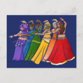 Rainbow Belly Dancer Art Belly Dance Troupe Briefkaart (Voorkant)