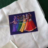 Rainbow Belly Dancer Art Belly Dance Troupe Briefkaart