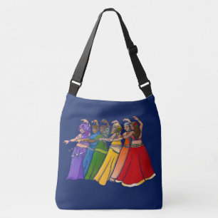 Rainbow Belly Dancer Art Belly Dance Troupe Crossbody Tas