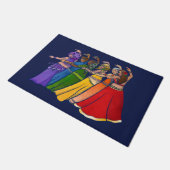 Rainbow Belly Dancer Art Belly Dance Troupe Deurmat (Schuin)