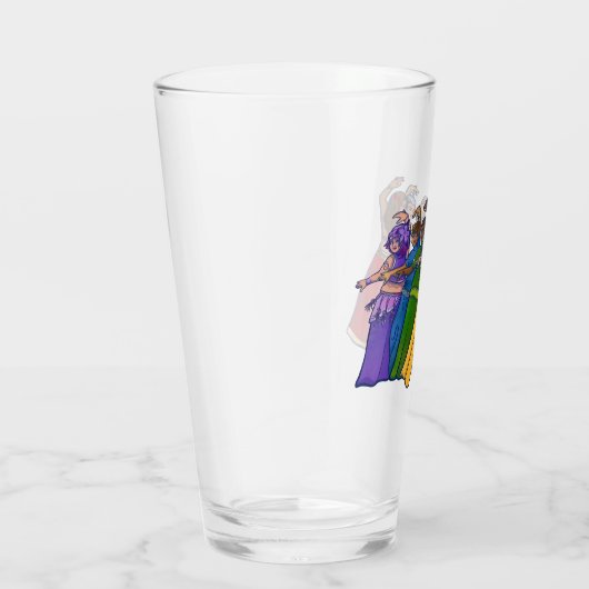 Rainbow Belly Dancer Art Belly Dance Troupe Glas (Rechts)