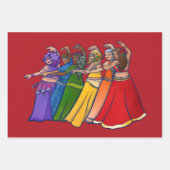 Rainbow Belly Dancer Art Belly Dance Troupe Inpakpapier Vel (Voorkant 3)