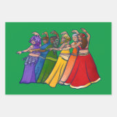 Rainbow Belly Dancer Art Belly Dance Troupe Inpakpapier Vel (Voorkant 2)