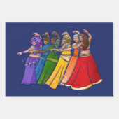 Rainbow Belly Dancer Art Belly Dance Troupe Inpakpapier Vel (Voorkant)