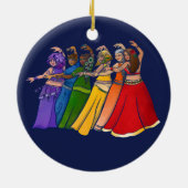 Rainbow Belly Dancer Art Belly Dance Troupe Keramisch Ornament (Achterkant)