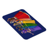 Rainbow Belly Dancer Art Belly Dance Troupe Magneet (Rechterzijde)