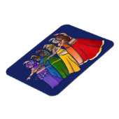 Rainbow Belly Dancer Art Belly Dance Troupe Magneet (Linkerzijde)