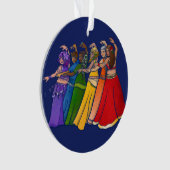 Rainbow Belly Dancer Art Belly Dance Troupe Ornament (voorkant)