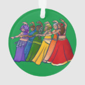 Rainbow Belly Dancer Art Belly Dance Troupe Ornament (achterkant)