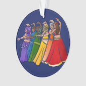 Rainbow Belly Dancer Art Belly Dance Troupe Ornament (voorkant)
