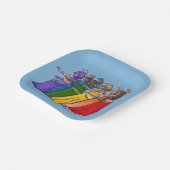 Rainbow Belly Dancer Art Belly Dance Troupe Papieren Bordje (Gebogen)