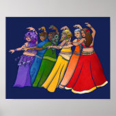 Rainbow Belly Dancer Art Belly Dance Troupe Poster (Voorkant)