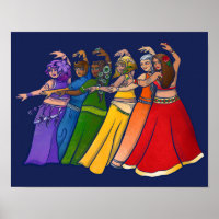 Rainbow Belly Dancer Art Belly Dance Troupe