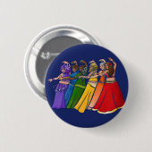 Rainbow Belly Dancer Art Belly Dance Troupe Ronde Button 5,7 Cm (Voorkant /achterkant)