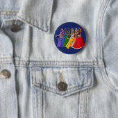 Rainbow Belly Dancer Art Belly Dance Troupe Ronde Button 5,7 Cm (In situ)