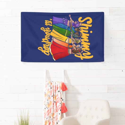 Rainbow Belly Dancer Art Belly Dance Troupe Spandoek (Insitu)