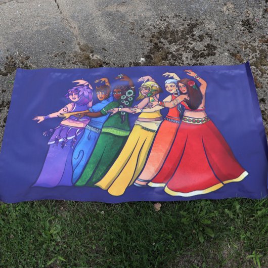 Rainbow Belly Dancer Art Belly Dance Troupe Spandoek