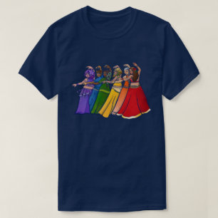 Rainbow Belly Dancer Art Belly Dance Troupe T-shirt