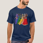 Rainbow Belly Dancer Art Belly Dance Troupe T-shirt (Voorkant)