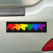 RAINBOW-BEREN BUMPERSTICKER (Op auto)