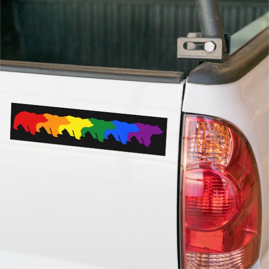 RAINBOW-BEREN BUMPERSTICKER (Op Truck)