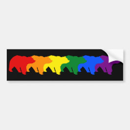 RAINBOW-BEREN BUMPERSTICKER