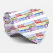 Rainbow Betekenis van het leven woorden met Afbeel Stropdas (Opgerold)