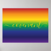 Rainbow Bible Quote Gezegde Poster (Voorkant)