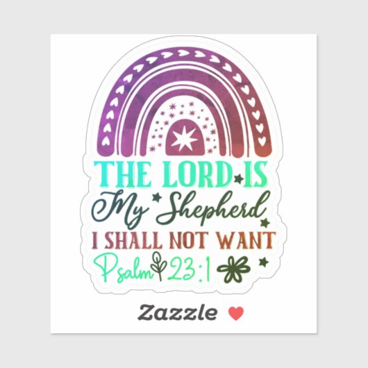 Rainbow Bible Verse Sticker (Vel)