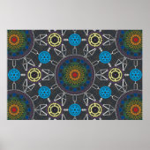 Rainbow Bicycle Mandala Array Poster (Voorkant)