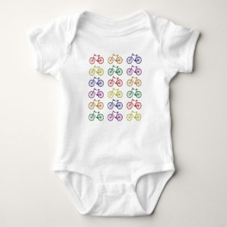 Rainbow Bicycles Baby Bodysuit