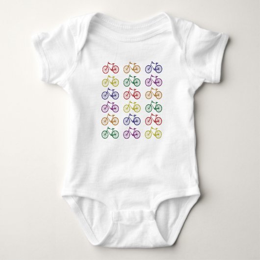 Rainbow Bicycles Baby Bodysuit (Voorkant)