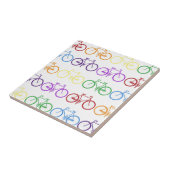 Rainbow Bicycling Classy Designer Tegeltje (Zijkant)