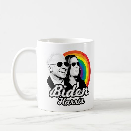Rainbow Biden Harris Aviators Koffiemok (Links)
