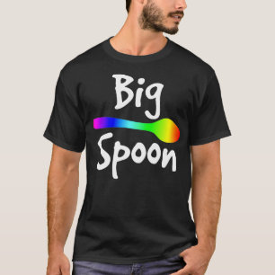 Rainbow Big Spoon Little Spoon Matching Gay Couple T-shirt