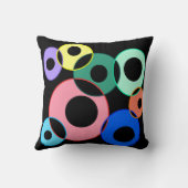 Rainbow Billiard Balls ontwerp Kussen (Achterkant)