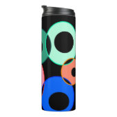 Rainbow Billiard Balls ontwerp Thermosbeker (Geroteerd rechts)