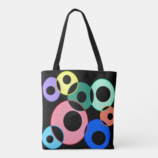Rainbow Billiard Balls ontwerp Tote Bag (Achterkant)