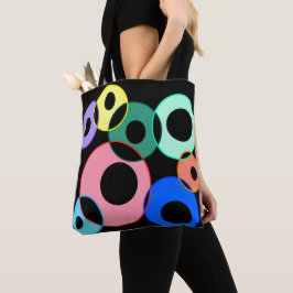 Rainbow Billiard Balls ontwerp Tote Bag