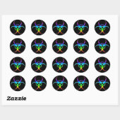 Rainbow Biohazard Symbool - Sticker (Vel)
