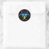 Rainbow Biohazard Symbool - Sticker (Tas)