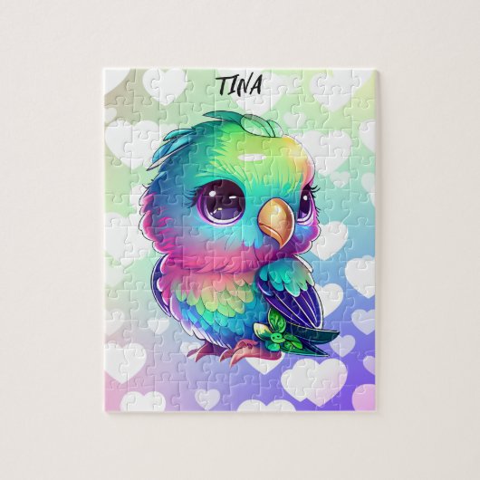 RAINBOW BIRD EN HARTEN LEGPUZZEL (Verticaal)