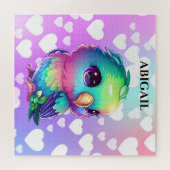 Rainbow Bird & Hearts Legpuzzel (Horizontaal)